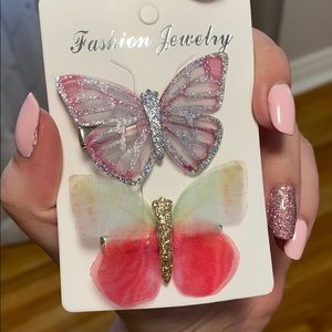 New Butterfly hair clips! (2 set)